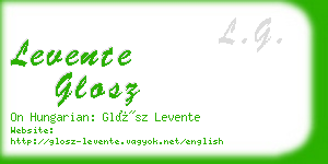 levente glosz business card